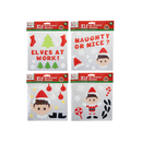Window Gel Sticker 20x20cm Elf Assorted 24pk