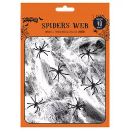 Halloween Spider Web 20g with 6 Spiders