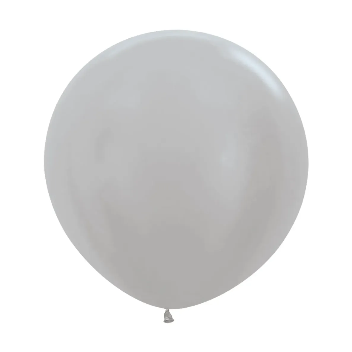 10ct Latex Balloon 24in Satin Silver Sempertex - Tiger Feet Ireland