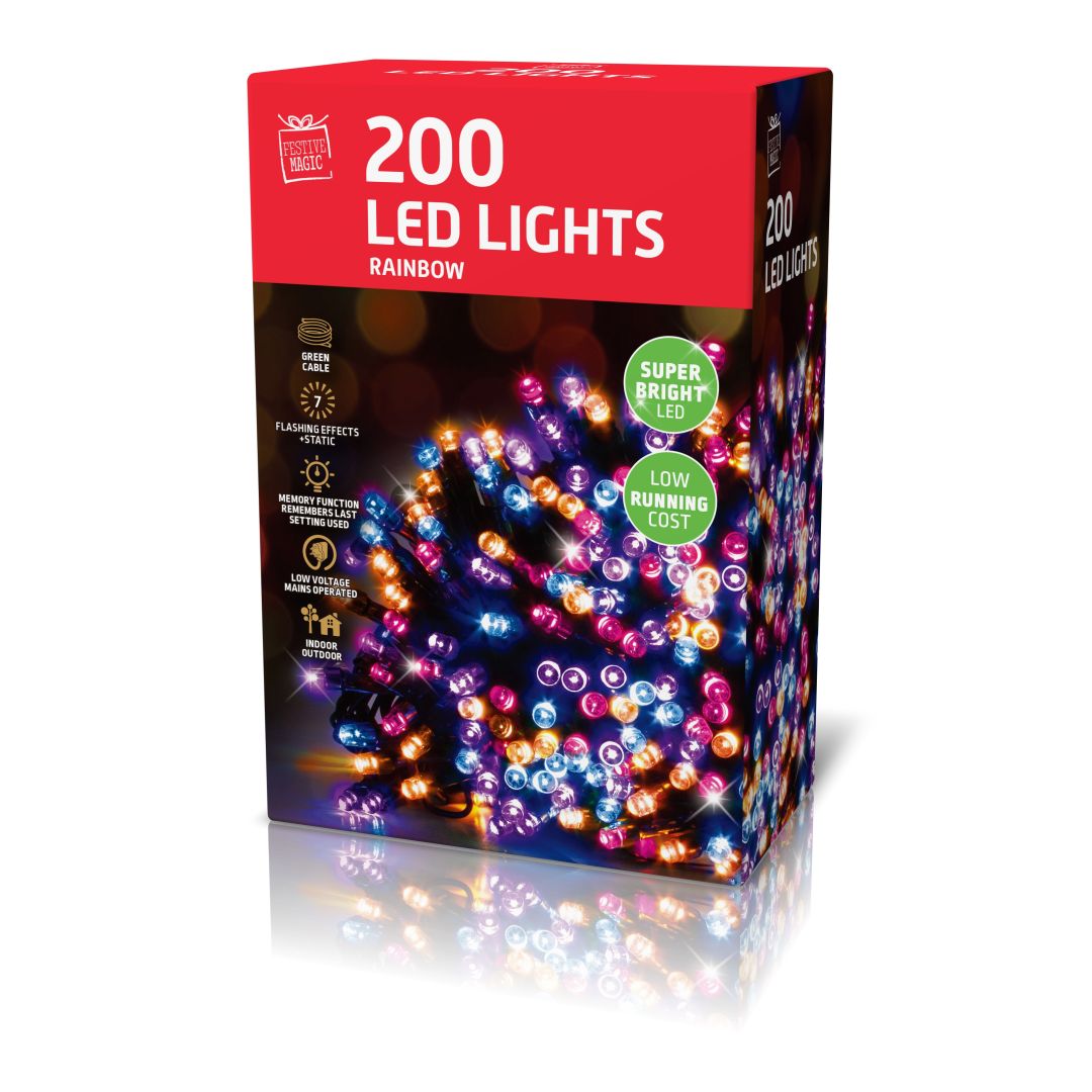 LED Lights 200 Rainbow