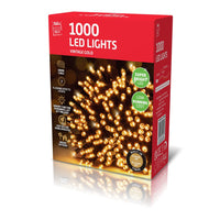 LED Lights 1000 Timer Vintage Gold