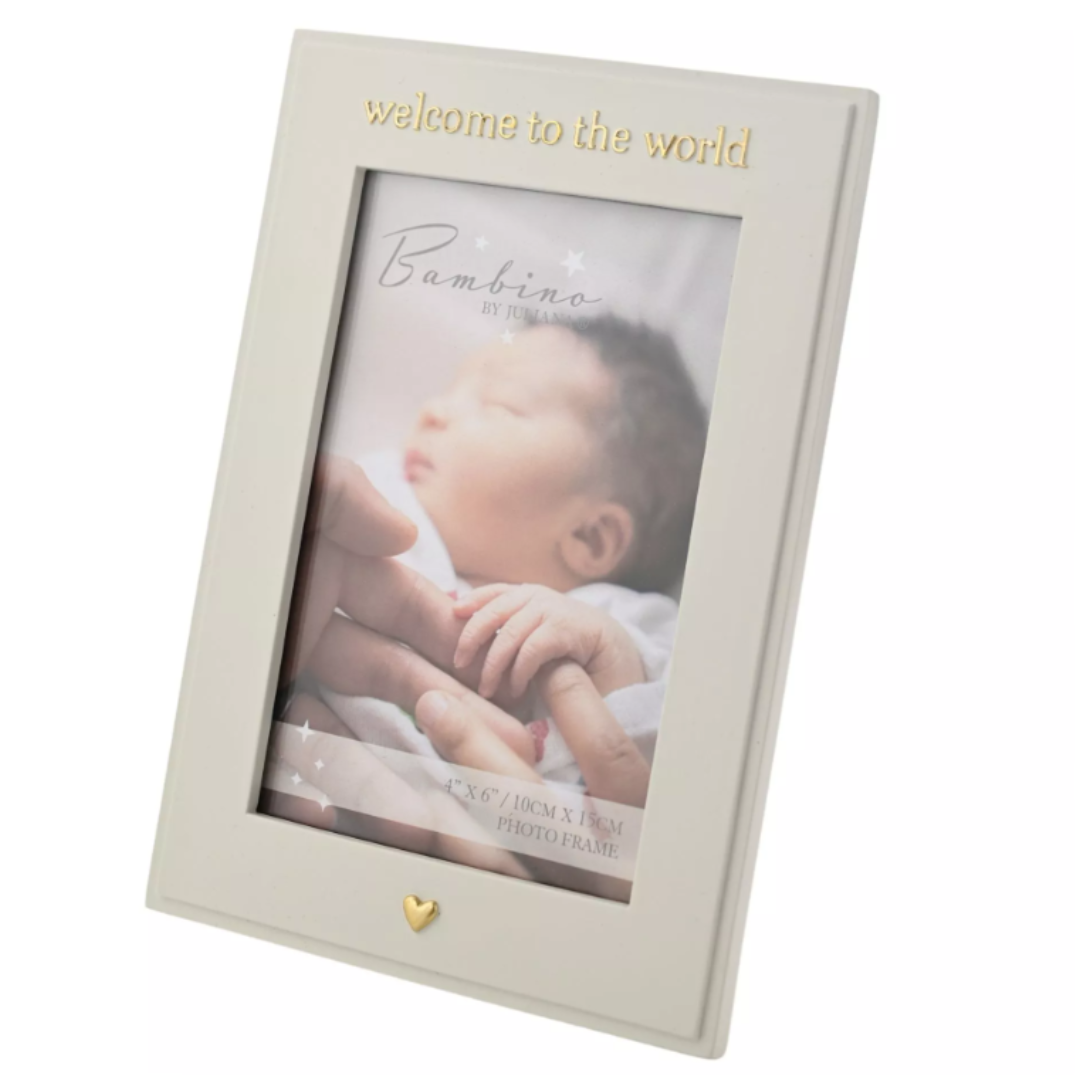 Photo Frame Bambino Welcome To The World 4"x6" - Tiger Feet Ireland