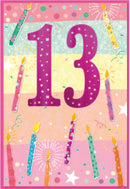 6pk Cards C50 13th Birthday - Tiger Feet Ireland