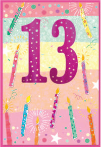 6pk Cards C50 13th Birthday - Tiger Feet Ireland