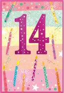 6pk Cards C50 14th Birthday - Tiger Feet Ireland