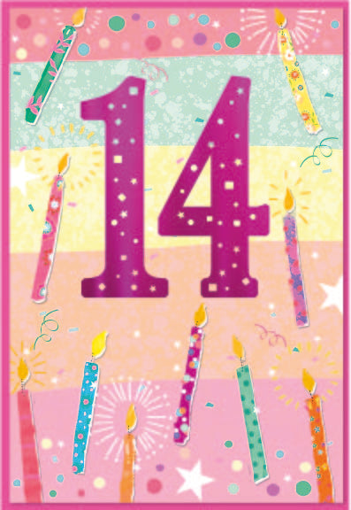 6pk Cards C50 14th Birthday - Tiger Feet Ireland