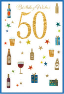 6pk Cards C50 50th Birthday - Tiger Feet Ireland