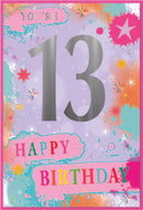 6pk Cards C50 13th Birthday - Tiger Feet Ireland