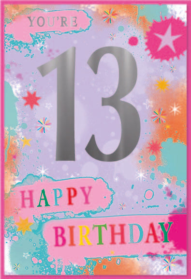 6pk Cards C50 13th Birthday - Tiger Feet Ireland