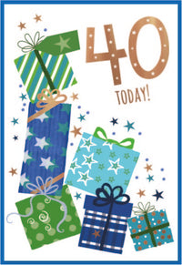 6pk Cards C50 40th Birthday - Tiger Feet Ireland