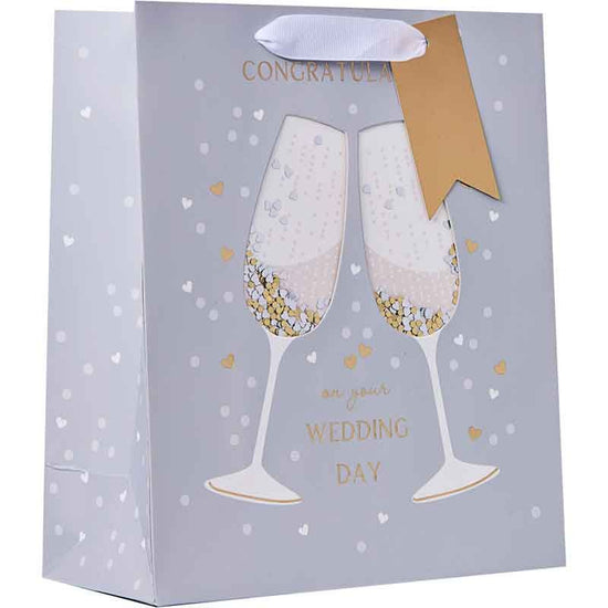 6pk Giftbags Champagne Confetti Medium