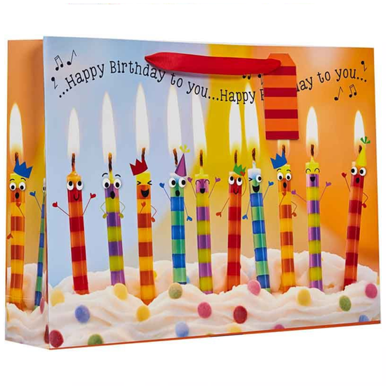 6pk Giftbags Happy Birthday XL Shopper