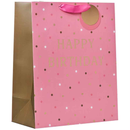 Partisan 6 Pack Gift Bag Happy Birthday Pink Large - Tiger Feet Ireland