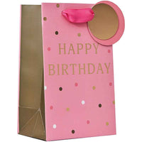 Partisan 6 Pack Gift Bag Happy Birthday Pink Small - Tiger Feet Ireland