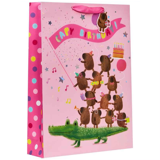 6pk Giftbags Capy Birthday Xl