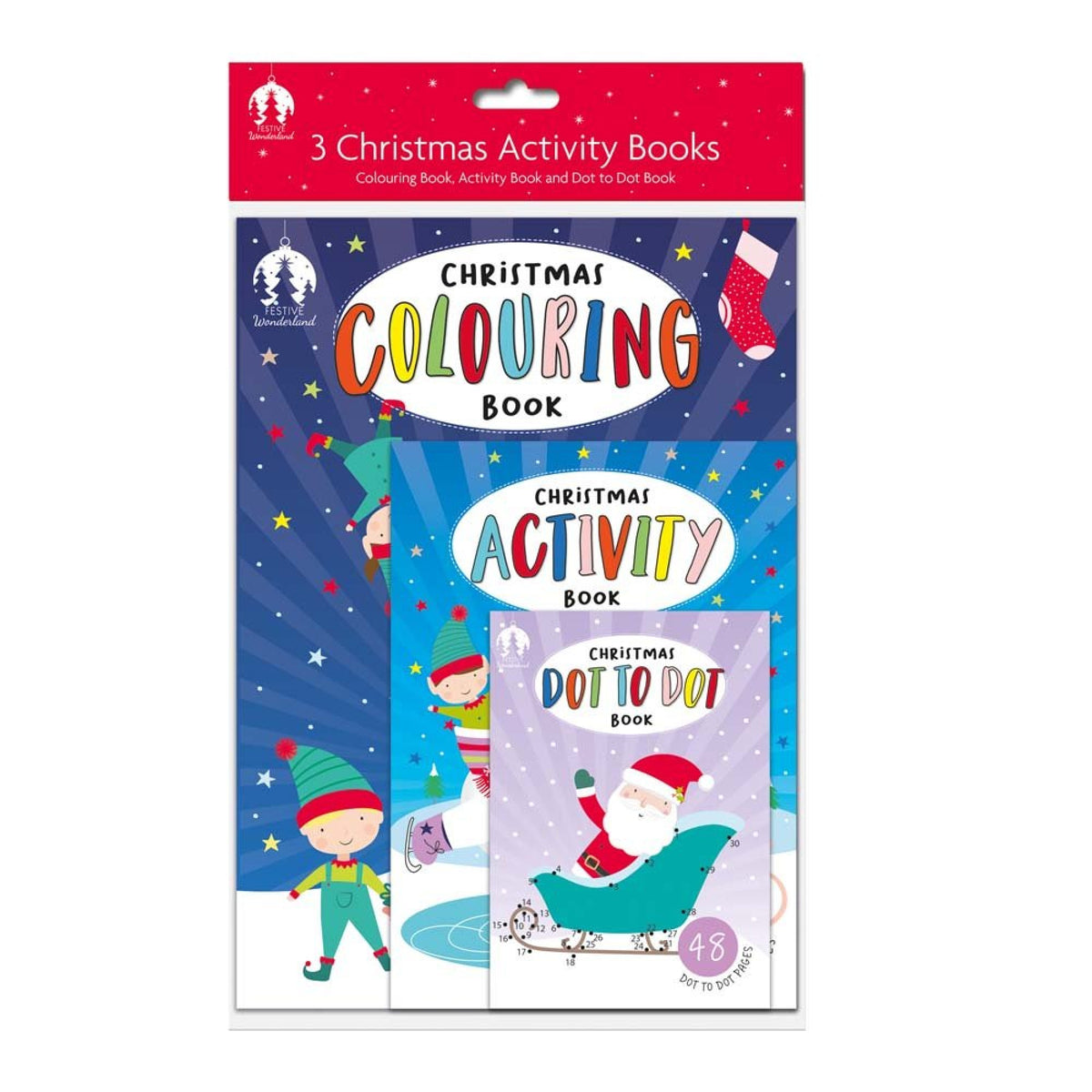 Tallon 3 Pack Activity Book Christmas 6pk