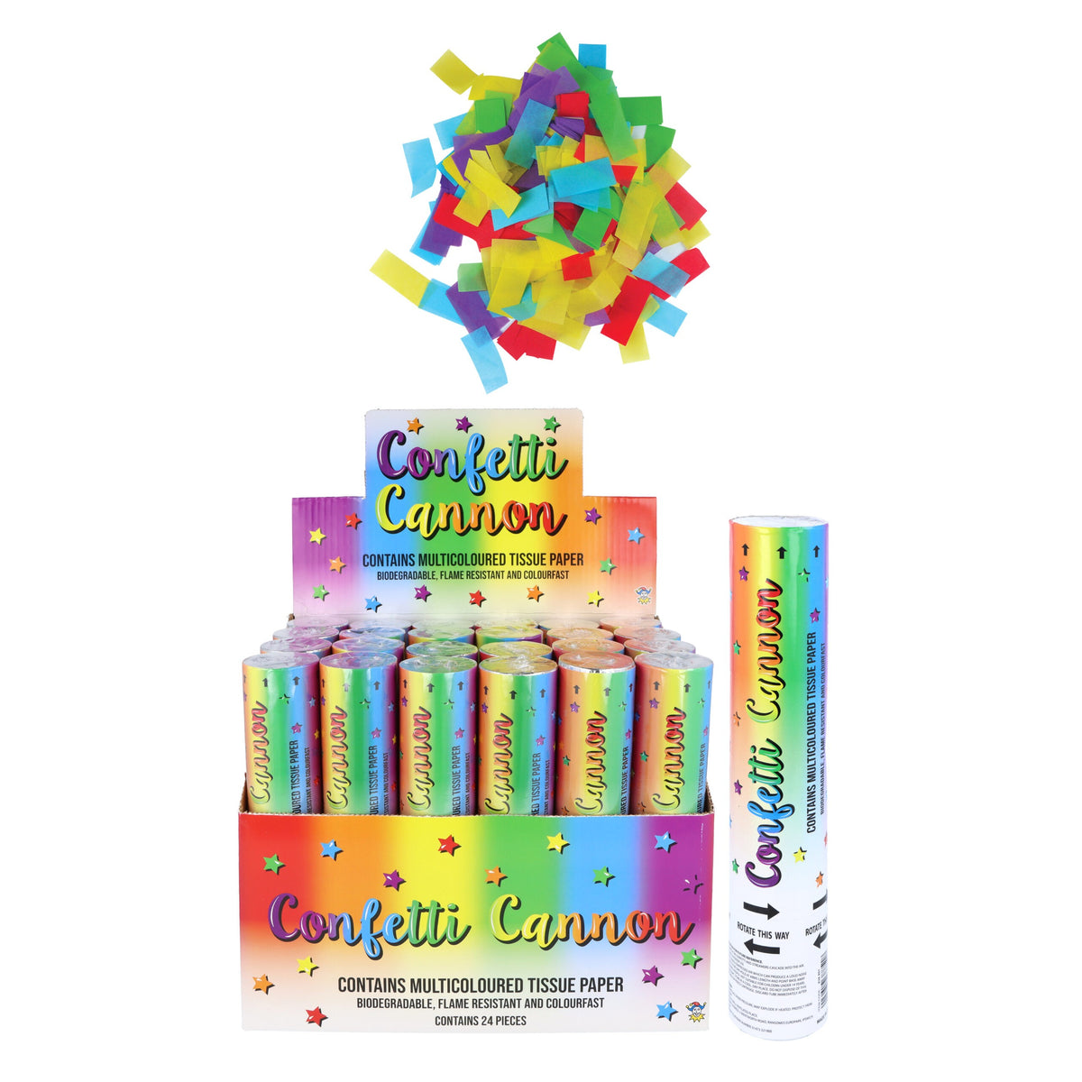Pride Paper Confetti Cannon 20Cm - Tiger Feet Ireland