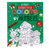 Eurowrap Colour By Number Book Christmas 12pk