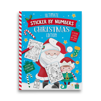 Xmas Sticker By Numbers Book 12pk