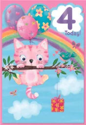 Simon Elvin 6 Pack Cards C50 Birthday Age 4 - Tiger Feet Ireland