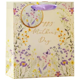 Gift Bags Mother's Day Wild Flower Medium 6pk - Tiger Feet Ireland