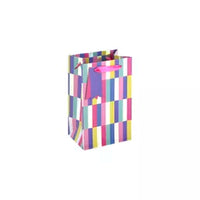 Eurowrap 6 Pack Gift Bag Holo Stripes Perfume - Tiger Feet Ireland