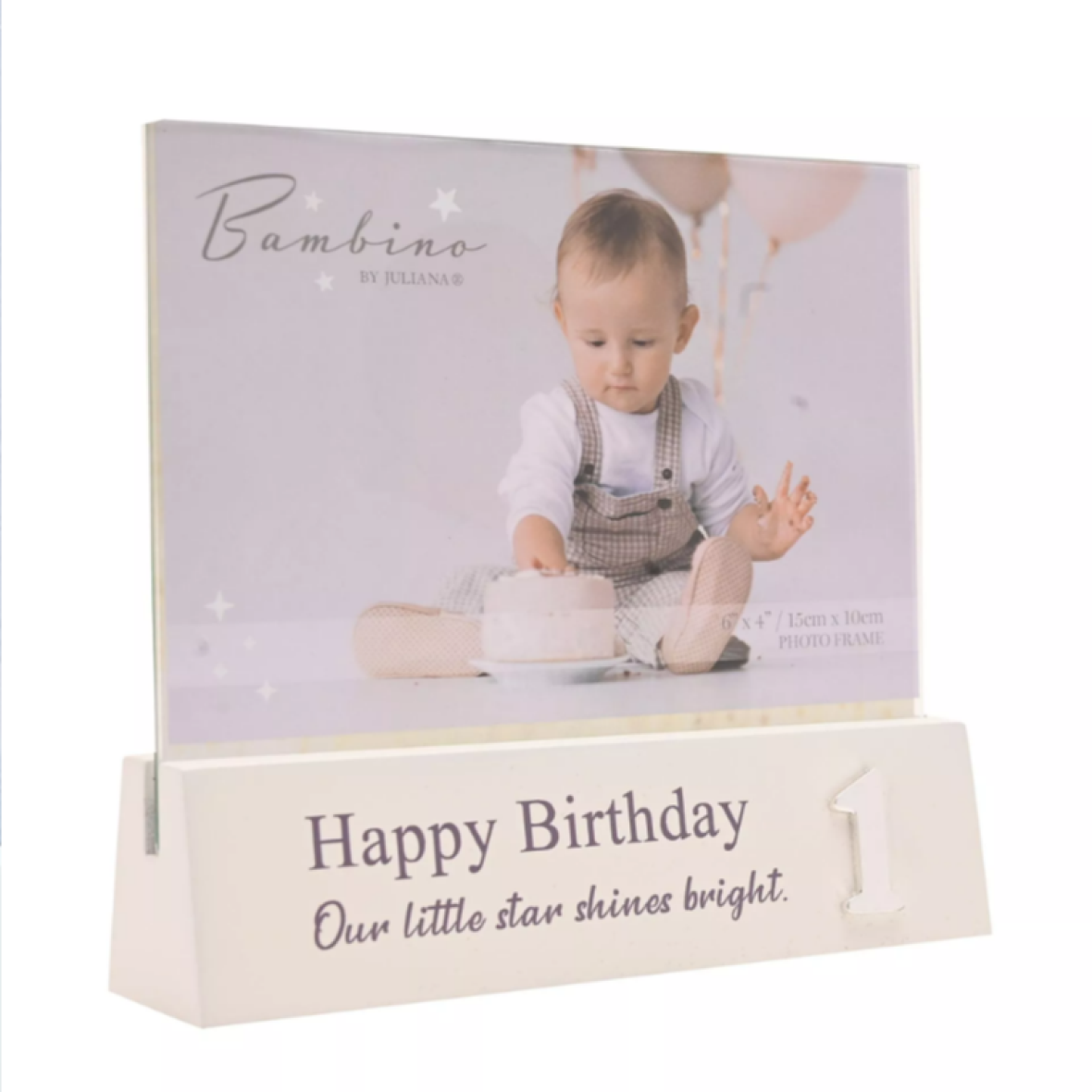Bambino Block Frame 6in X 4in 1St Birthday - Tiger Feet Ireland