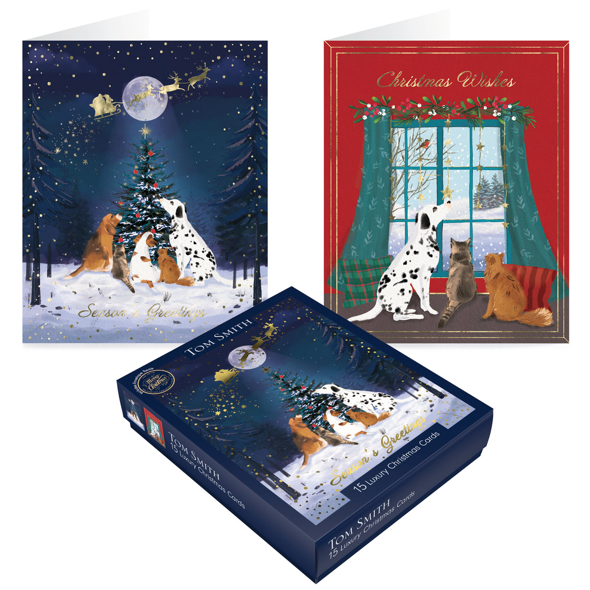 15 Luxury Pets Cards Christmas - Tiger Feet Ireland