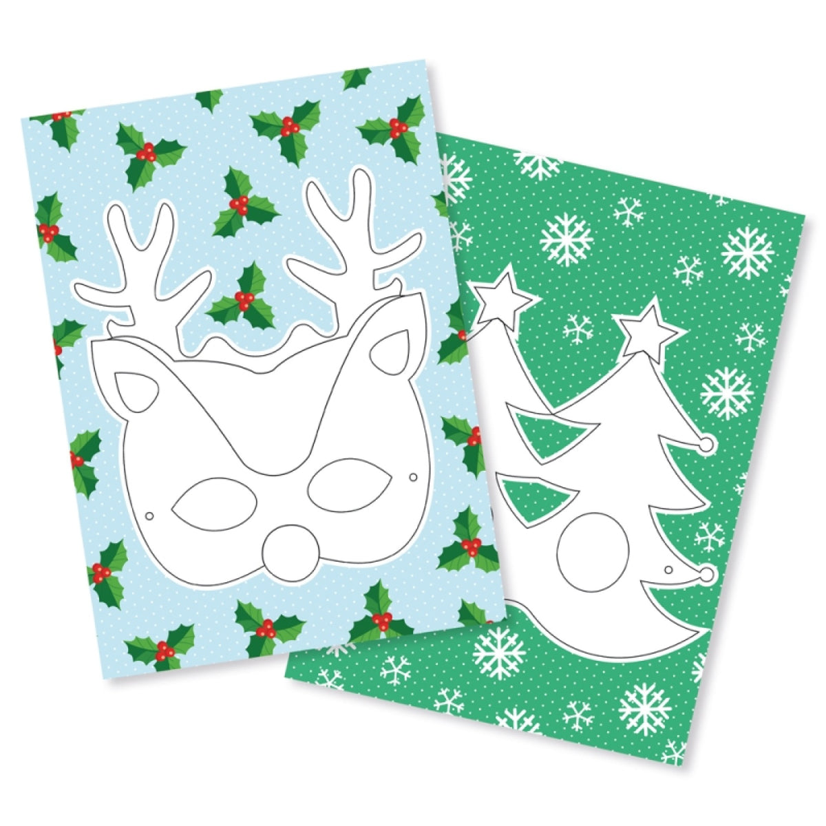 Activity Xmas Colour Your Own Masks 12pk