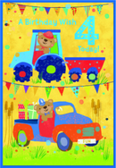 Simon Elvin 6 Pack Cards C50 Birthday Age 4 - Tiger Feet Ireland