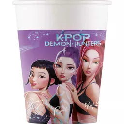 KPop Demon Hunters Paper Cups 200ml 8pk - Tiger Feet Ireland