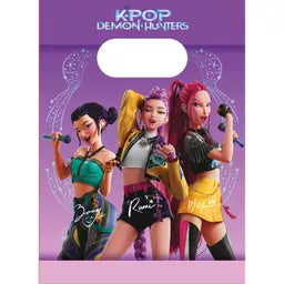 KPop Demon Hunters Paper Party Bags 4pk - Tiger Feet Ireland