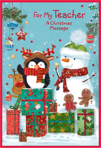Simon Elvin 6pk Cards C50 Christmas Teacher - Tiger Feet Ireland