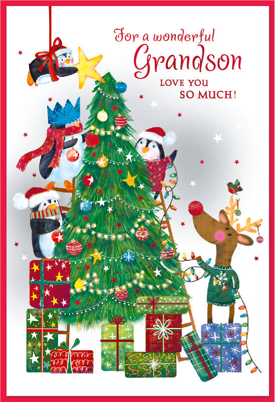 Simon Elvin 6pk Cards C50 Christmas Grandson - Tiger Feet Ireland