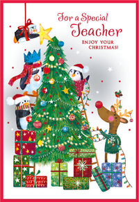 Simon Elvin 6pk Cards C50 Christmas Teacher - Tiger Feet Ireland