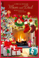 Simon Elvin 6pk Cards C50 Christmas Mum & Dad - Tiger Feet Ireland