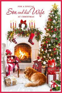 Simon Elvin 6pk Cards C50 Christmas Son & Wife - Tiger Feet Ireland