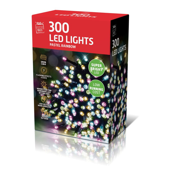 LED Lights 300 Pastel Rainbow