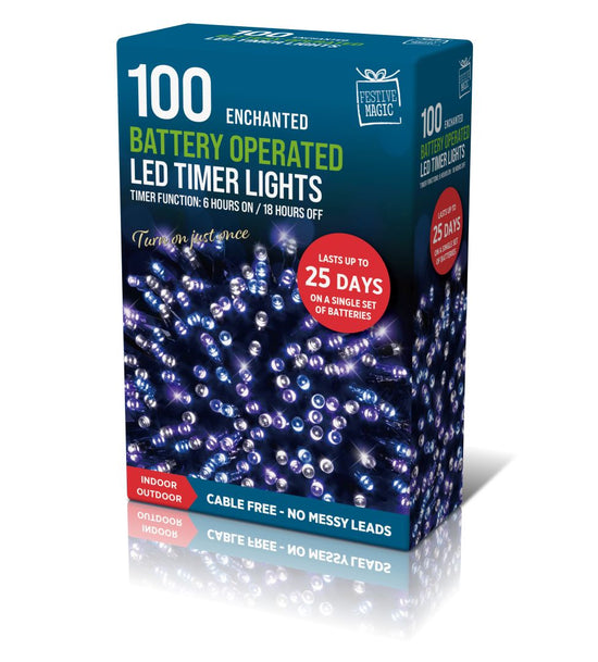 Timer LED Lights 100 Enchanted