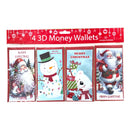 4pcs 3D Money Wallet Christmas Cute&Trad 12pk - Tiger Feet Ireland