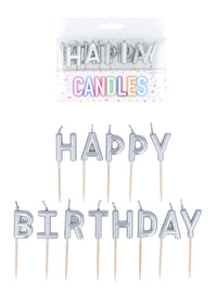 13ct Candles Happy Birthday Silver - Tiger Feet Ireland