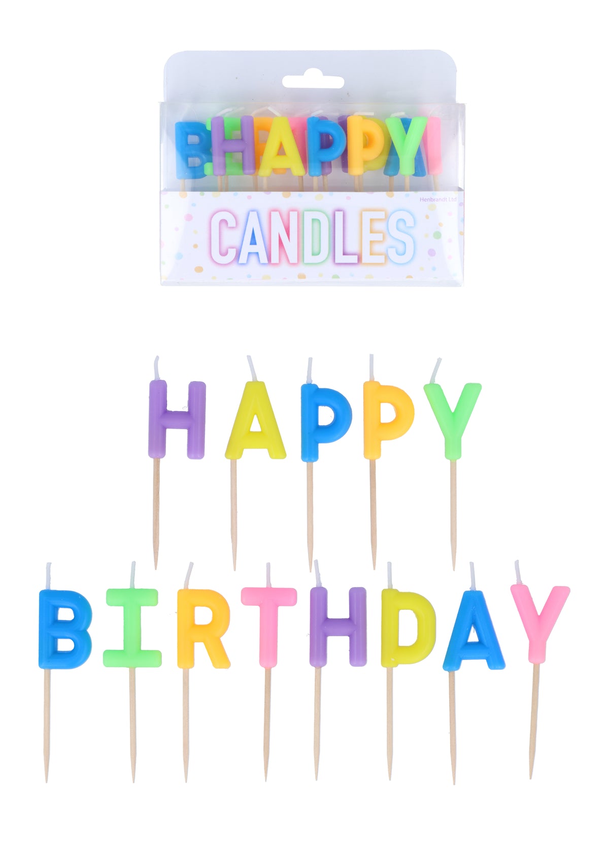 13pcs Happy Birthday Candle Bright Colour - Tiger Feet Ireland
