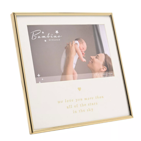 Bambino Gold Frame 6In X 4In We Love You