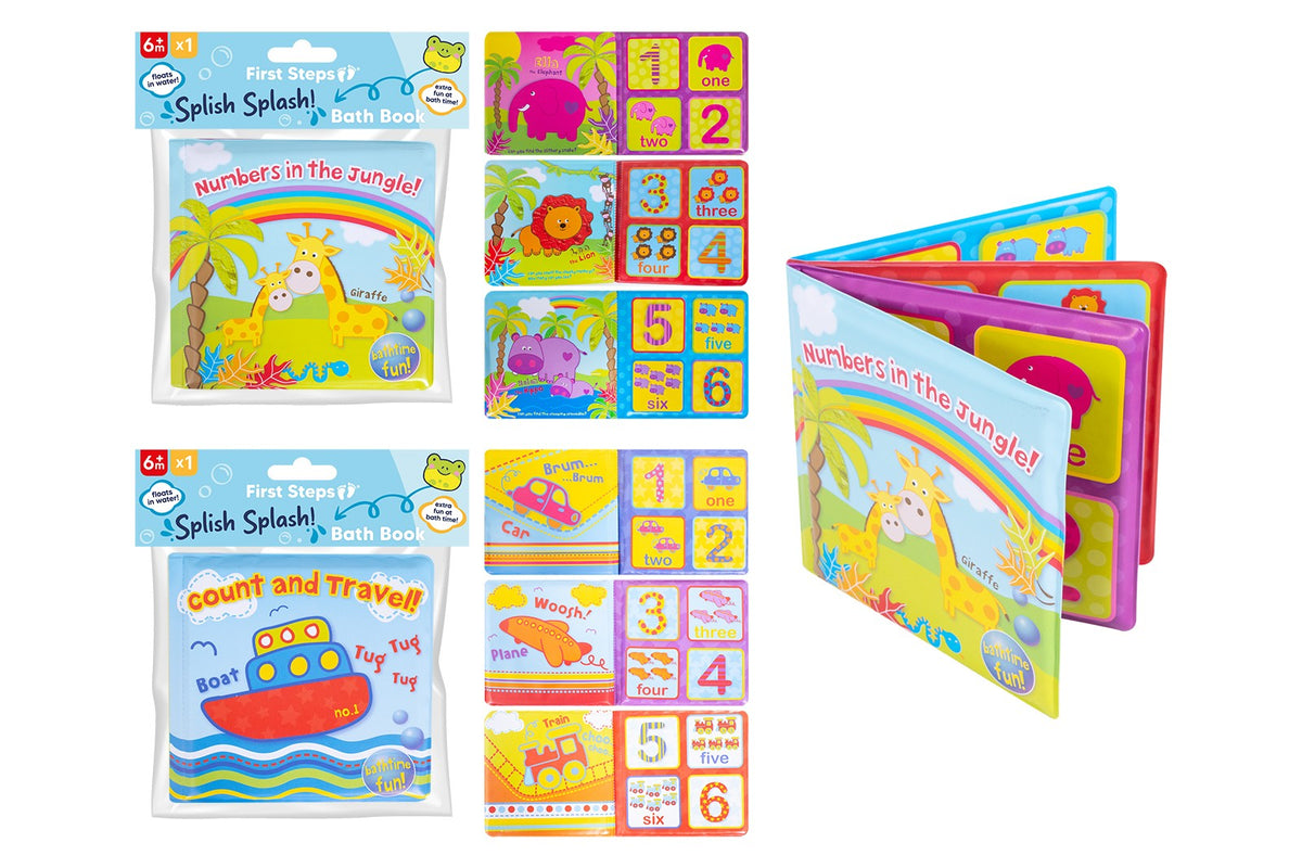 2pk First Steps Baby Learning Bath Books - Tiger Feet Ireland