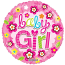Foil Balloon 18" Round Baby Girl - Tiger Feet Ireland