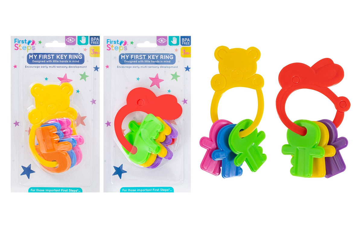 2pk First Key Ring Teddy Rabbit - Tiger Feet Ireland
