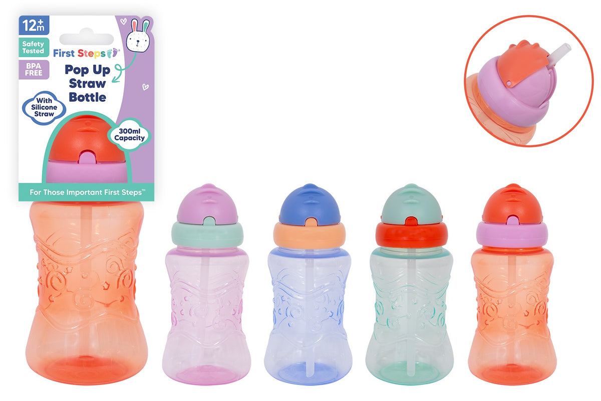 4pk Pop Up Straw Bottle - Tiger Feet Ireland