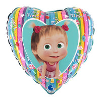 Foil Balloon 18" Masha & Bear Rainbow - Tiger Feet Ireland