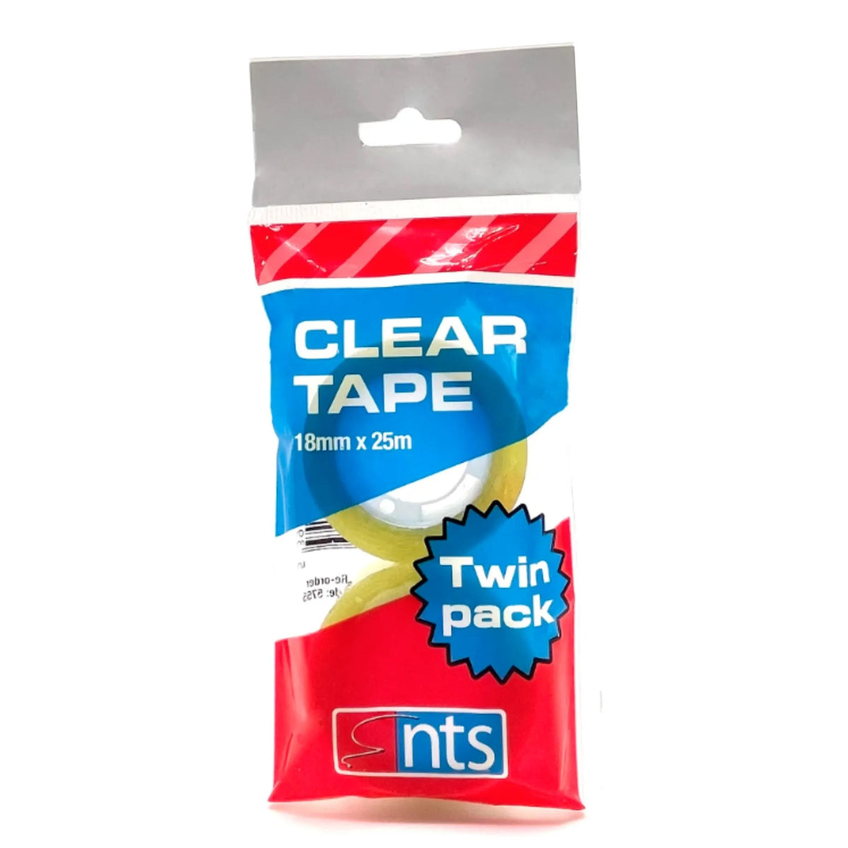 Twin Pack Clear Tape 18mm x 25m - Tiger Feet Ireland