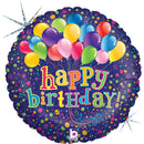 Foil Balloon 18" Round Happy Birthday - Tiger Feet Ireland